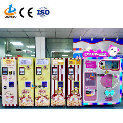 Commercial  Cotton Candy Floss Snack Food Popcorn Vending Machine/And Full Automatic Popcorn Vending Machine in Shopping Mall