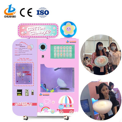 Direct Supply Full Commercial Automatic Sugar Cotton Candy Vending Machine With Factory Prices fairy Floss Machine for Sale