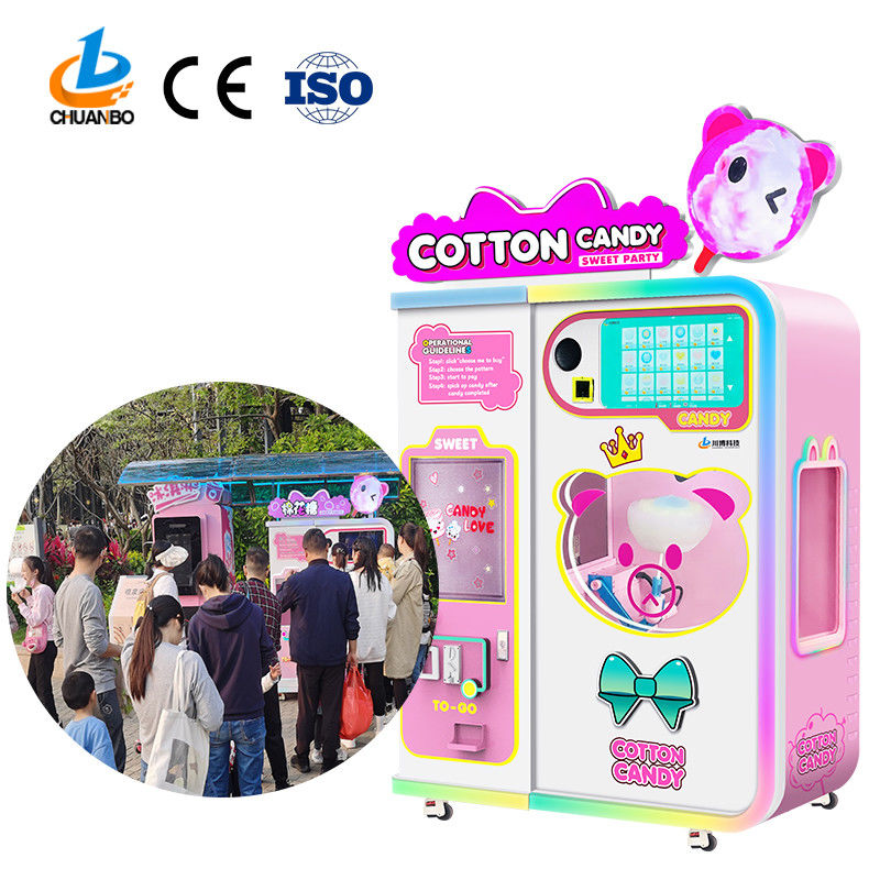 Full Automatic Candy  Floss Machine Automatic Cotton Candy Machine  Self-Service Sweet Candy Vending Machine